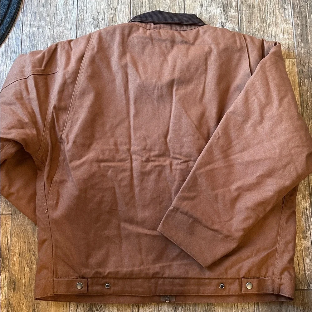 Corner Stone Tan Canvas Duck Cloth exotic wildlife Mens Work Jacket Size X-Large